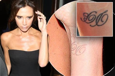 Victoria beckham may be known for her multitude of tattoos housed on her body, but she's been working hard to remove them from her person. Victoria Beckham reveals VERY faded wrist tattoo tribute ...