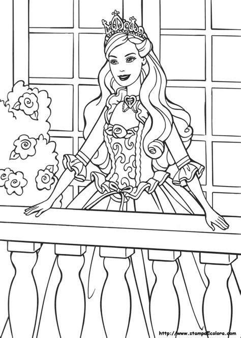 I disegni da colorare di principesse chiamato barbie principessa di colorazione. Disegni de Barbie - La principessa e la povera