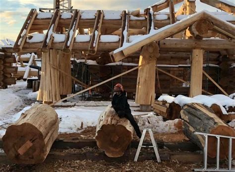 The log cabin is taking shape as i comple. Log home | massive logs | western red cedar | Pioneer Log ...