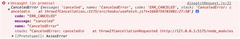 reactjs - How to catch the cancellation error on an Axios request ...