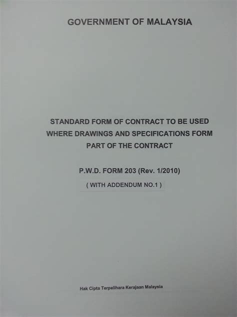 Pwd 203a standard form of contract (ed.1983). Soalan In English - Mewarnai x