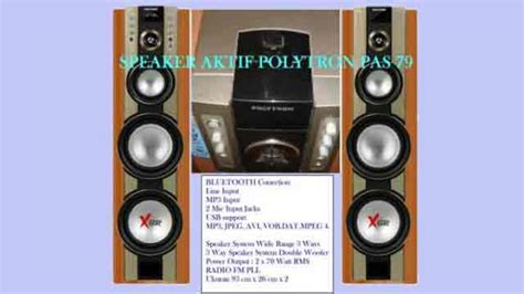 Speaker bluetooth saat ini merupakan salah satu barang elektronik yang banyak dicari khususnya oleh para pecinta musik. Harga Speaker Aktif Polytron PAS 79 XBR Bluetooth Terbaik ...