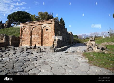 Italy, Campania, Pompeii - Water Tower (Castellum Aquae) near Stock ...