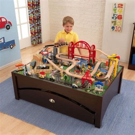 4.4 out of 5 stars. KidKraft Metropolis Train Table and Set | Train set table ...