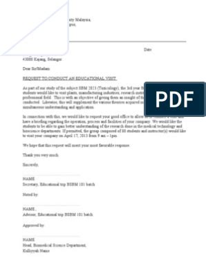 Research with humans should be based on the results from laboratory and animal failure to seek approval for thesis or dissertation research may invalidate the study and/or result in a. Permission Letter Sample - Letter