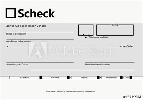 Scheckformular muster / scheck zum ausdrucken: Scheck - Buy this stock vector and explore similar vectors ...