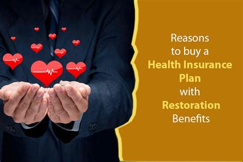 To sustain through the unforeseen tough times, one must be prepared with a solid plan to secure the. A Restoration Benefit is good to have with a health insurance plan as it will help to get the ...