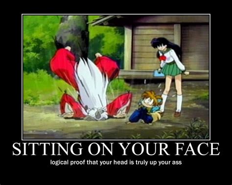 Who doesn't love smug anime faces? Sitting on your face by Firetomboy on DeviantArt | Inuyasha, Kagome and inuyasha, Kagome higurashi