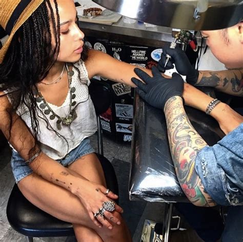 Zoe kravitz tattoos zoe kravitz braids paar tattoos neue tattoos piercings piercing tattoo black. Zoe Kravitz Gets Inked by Celebrity Tattoo Artist Dr. Woo ...