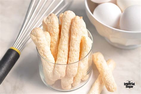 In our childhood we use to often and ask this cookies to our parents. Ladyfingers | Imperial Sugar in 2020 | Whipped shortbread ...