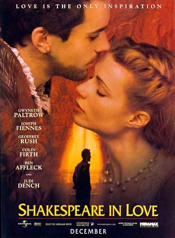 When a lovely noblewoman auditions for a role, they fall into forbidden love — and his play finds a new life (and title). Shakespeare In Love- Soundtrack details ...