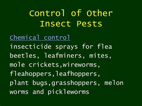 With a wide range of mechanical, chemical and electronic products, we have everything you need to keep flying insects, creepy crawlies, outdoor animals and household pests away. PPT - Integrated Pest Management in Watermelon PowerPoint ...