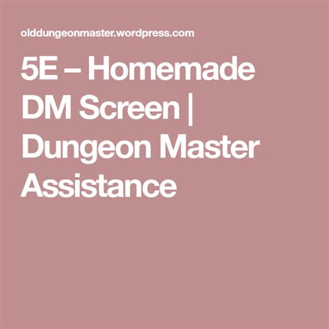 One of the best and easiest ways to set up a great dm screen is to use a pair of presentation binders. 5E - Homemade DM Screen | Dm screen, Dungeon master screen ...