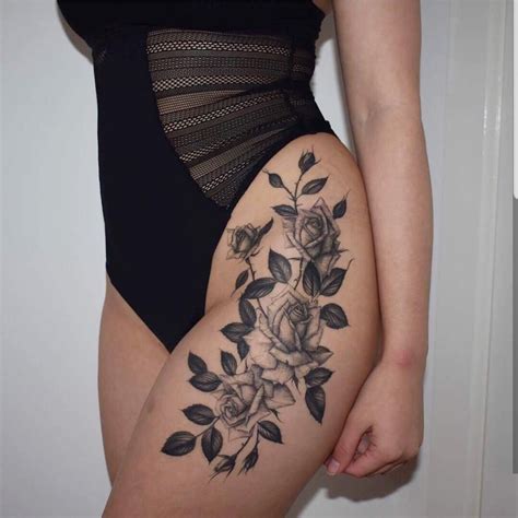 Vintage korean flower tattoos on leg. Rose tattoo by Ed Taemets (Melbourne) - | Rose tattoo ...