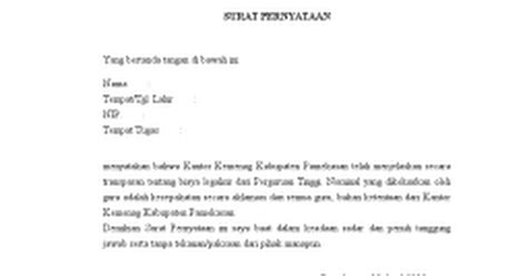 Contoh surat pernyataan pengunduran diri yang baik. CONTOH SURAT PERNYATAAN.doc - Google Docs