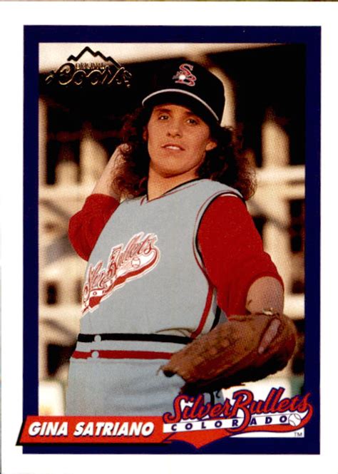 Gina satriano, a los angeles prosecutor, pitched for the silver bullets and, after the silver bullets disbanded, she kept pitching for a women's baseball team in la. 1994 Colorado Silver Bullets Coors #8 Gina Satriano North ...