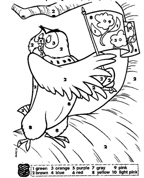 114 winnie the pooh printable coloring pages for kids. Owl from Pooh (With images) | Color by numbers, Coloring ...