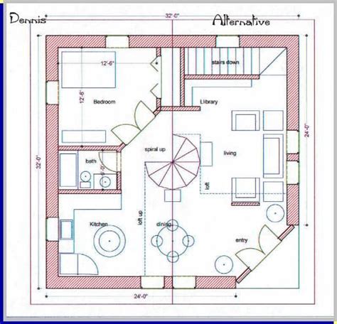 A 1063 square feet, 2 batrooms, 2 bedrooms, 1063 square feet, free house plan. a straw bale house plan, 750 sq. ft. | Cob house plans ...