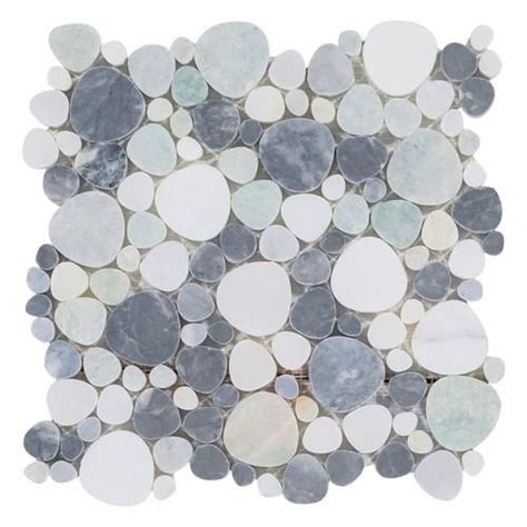 Many luxury bathrooms incorporate a lounge area. Coastal Marble Pebble Mosaic (With images) | Pebble tile ...