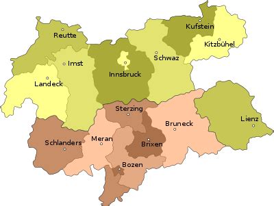 Stadtbezirk, a subdivision of a city in the sense of a borough (e.g. Geschichte Osttirols - Wikipedia