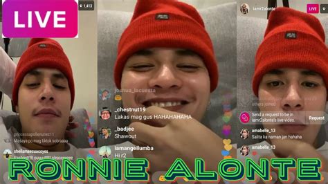 Ronnie alcantara alonte ii is a filipino actor, model, singer,dancer,endorser. RONNIE ALONTE IG LIVE TODAY! MArch 26, 2020 - YouTube