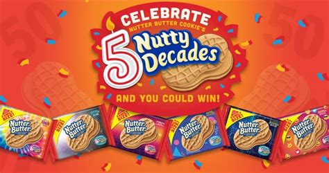 In a large bowl, cream butter and sugars together until light. Nutter Butter Celebrate 5 Nutty Decades Sweepstakes