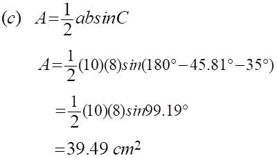 Hitung (a) ∠bcd, (b) panjang, dalam cm, bagi bd, (c) ∠abd, (d) luas, dalam cm2, sisi empat abcd. Matematik Tambahan: Penyelesaian Segitiga