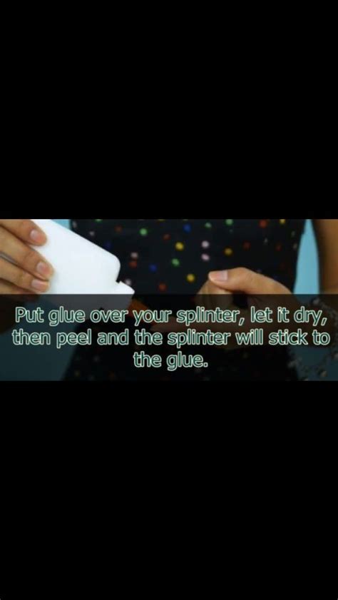 Splinter remover | Life hacks, Getting splinters out, Hacks