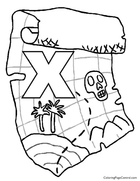 treasure map 01 coloring page coloring page central