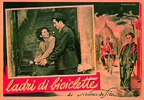 The most famous, and arguably the greatest, of all the italian neorealist films, vittorio de sica's the bicycle thief is an extremely moving tale of a man's desperate search for his stolen bicycle. The Bicycle Thief 1948 Italian Fotobusta Poster ...