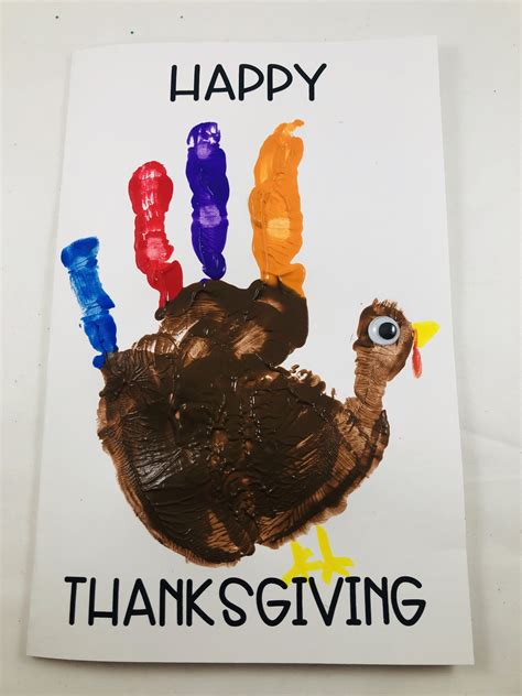 Dark brown foil lettering over watercolor leaves.inside panel is accented with watercolor leaves. Preschool Thanksgiving Card With a Purpose - Teach Pre-K