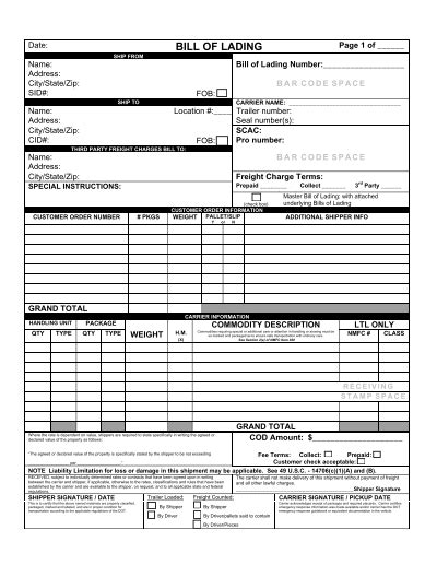 Any advice or other companies to look into? Fill Any PDF Free Forms for lading : Page 1