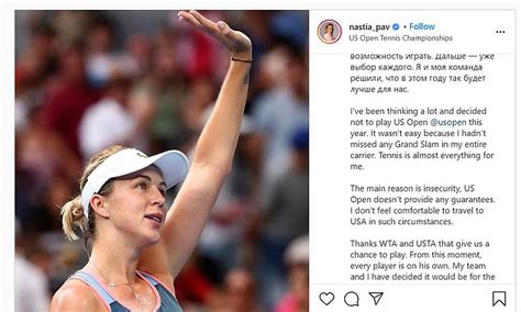 Voir cette publication sur instagram. Pavlyuchenkova joins Nadal and Bart in pulling out of the ...