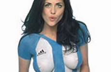 pamela david body boobs argentine soccer boobpedia painted big clothing jersey her