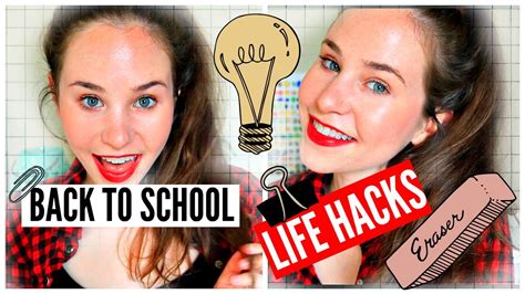 BACK TO SCHOOL LIFE HACKS! College & High School Advice ...