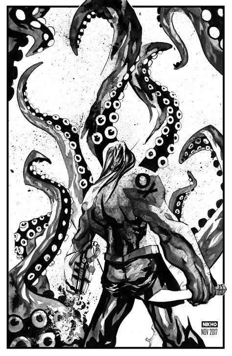 See more fan art related to #kraken and #tentacle on pixiv. Kraken Drawing at PaintingValley.com | Explore collection ...