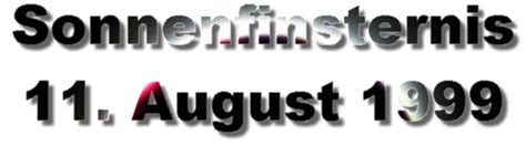 1999 — year 1999 (mcmxcix) was a common year starting on friday (link will display full 1999 gregorian calendar).the year 1999 was designated the international year of older persons by the. Die Sonnenfinsternis am 11. August 1999 - Teufelsstein ...