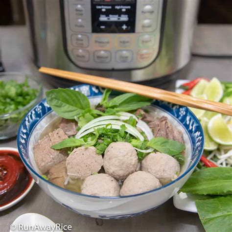 And, the exotic vietnamese flavours are the same as cooking the broth the. Beef Meatball Pho (Pho Bo Vien) - Instant Pot Recipe ...