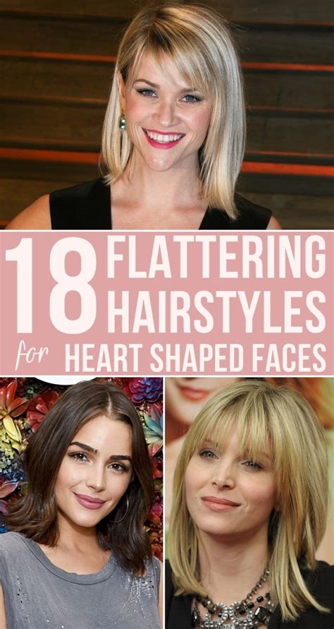 Straight hairstyles for heart shaped faces. 18 Flattering Hairstyles for Heart Shaped Faces | Heart ...