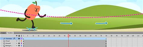 Draw a motion path in adobe animate cc. Create motion tween animation in Animate CC