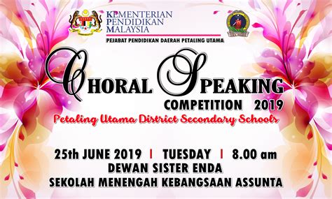 Choral speaking is an entertaining way to learn and to improve the language and it also 5. Choral Speaking Competition | SMK Assunta