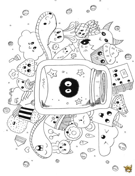 N'hésitez pas à poser vos questions et à. Coloriage : Doodle kawai à imprimer pour Adultes