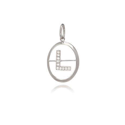 18ct White Gold Initial L Pendant | Annoushka UK | Gold initial, White gold, Initial pendant