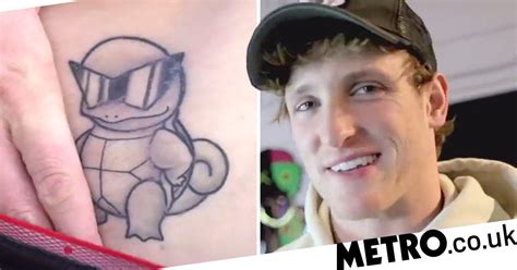 @loganpaul watch my crazy daily vlogs below!!! Logan Paul is not happy with his Squirtle Pokemon tattoo ...