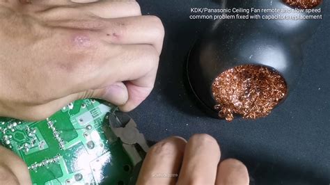 Ceiling fan short circuit repair | ceiling fan motor repair. KDK/Panasonic Ceiling Fan Spinning Slow Capacitors ...