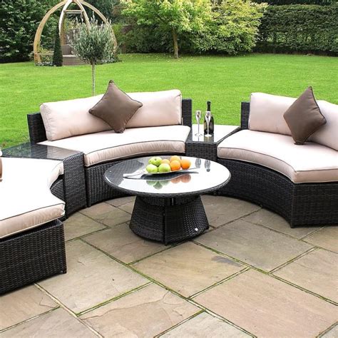 Fulfil your entertaining dreams this summer with b&m's affordable range of patio furniture and outdoor dining sets. Garden Furniture Brown Half Moon Rattan Sofa Set Suppliers ...