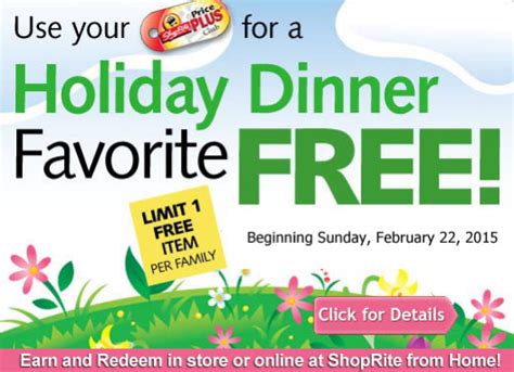 17.02.2021 · shoprite has announced their free turkey or ham holiday promotion for spring 2021. ShopRite Free Turkey or Ham - Earn a FREE Turkey, Ham ...