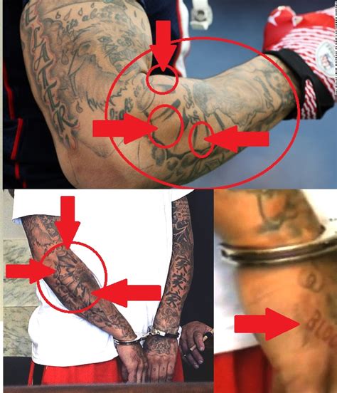 Aaron hernandez, the former new england patriots tight end who was convicted of murder several months ago, apparently has a bloods gang tattoo on his neck, according to deadspin and other reports. Celebnsports247: Latest Celeb Sports News; Sports Gossip