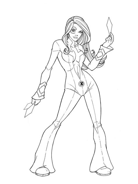 Simple power rangers coloring page to download. Dagger- Dark X-MEN by =JamieFayX | X men, Detailed ...