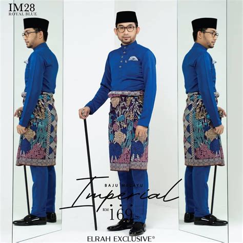 Baju melayu fayyadh blue black. Baju Melayu Imperial Royal Blue - Elrah Exclusive